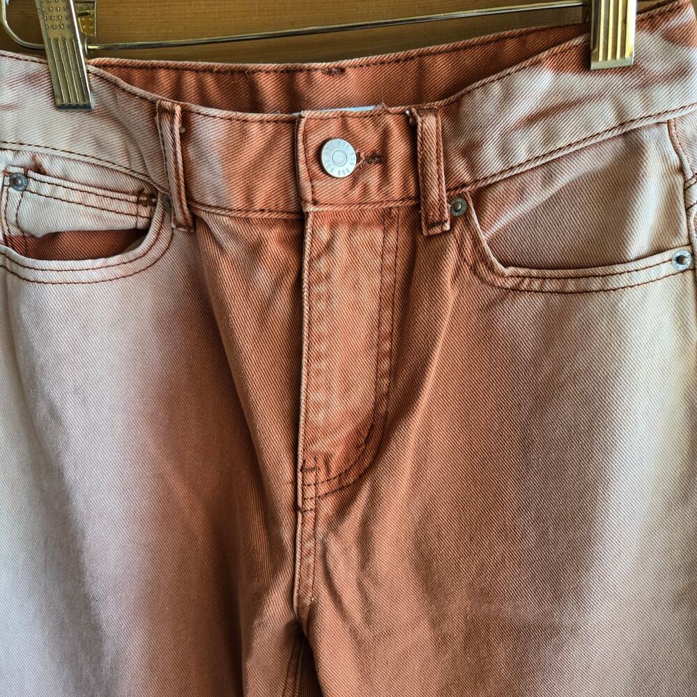 Urban Outfitters Cowboy Jean BDG High Waist Rust Two Tone UT Western Boho Rodeo - Picture 3 of 6